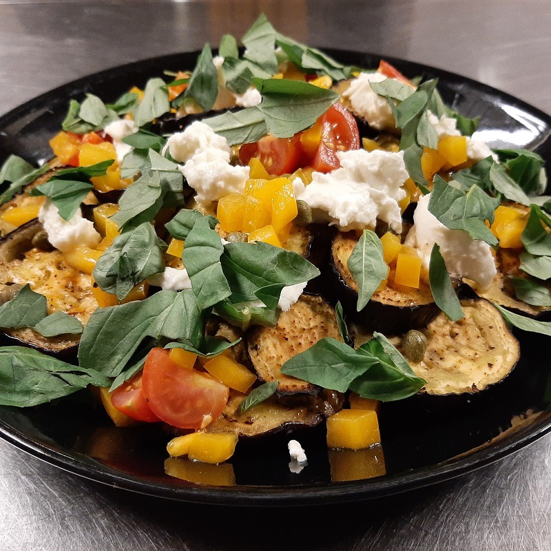 Voedingswaarde Informatie - Aubergine met paprikasalsa, mozzarella en couscous