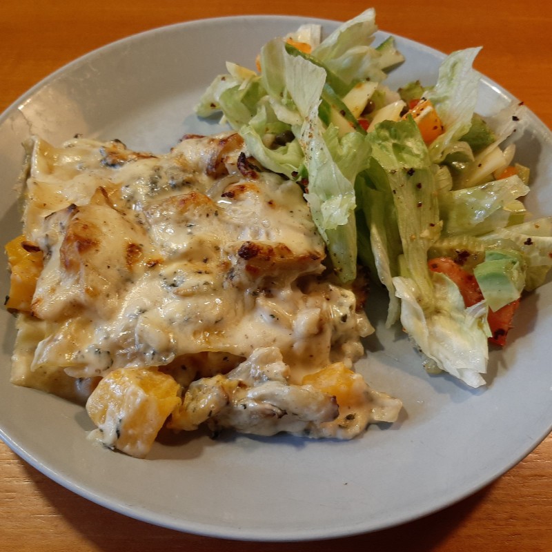 Lasagne met pompoen en venkel