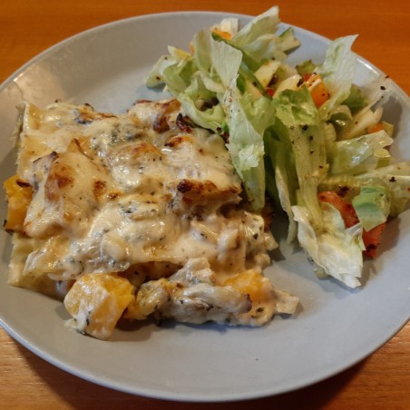 Lasagne met pompoen en venkel