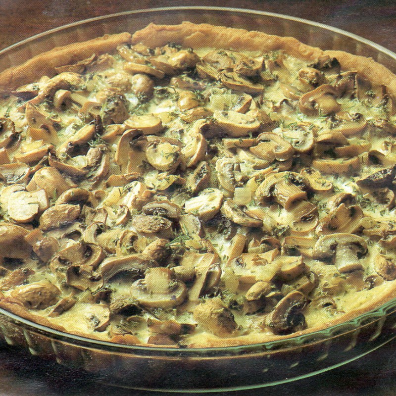 Champignontaart met kruiden